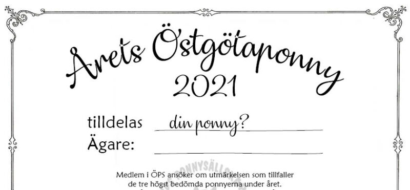 Årets Östgötaponny 2021!